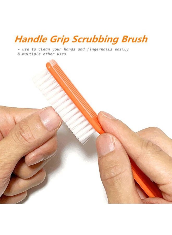 SQULIGT 6Pcs Nail Brush for Cleaning Fingernails, Handle Grip Cleaning Brush for Nail and Toenail, Nail Dust Brush Manicure Pedicure Tools Scrubbing Brush Women Men Home Salon(Orange) - Image 4