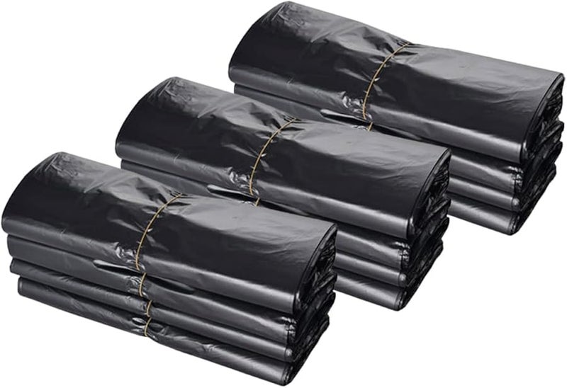 STOBOK 100 Pack Thickened Black Plastic Garbage Bags with Handle for Kitchen Office Living Room - Image 1