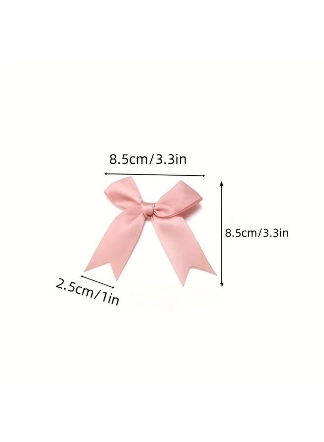 20pcs Handmade Satin Ribbon Bows For Gift Wrapping Beige - Image 4