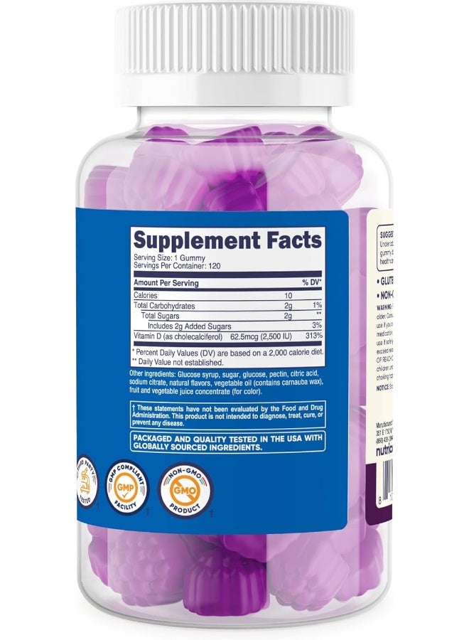 Nutricost Kids Vitamin D3 Gummies Mixed Berry Flavored for Ages 4+ - Image 5