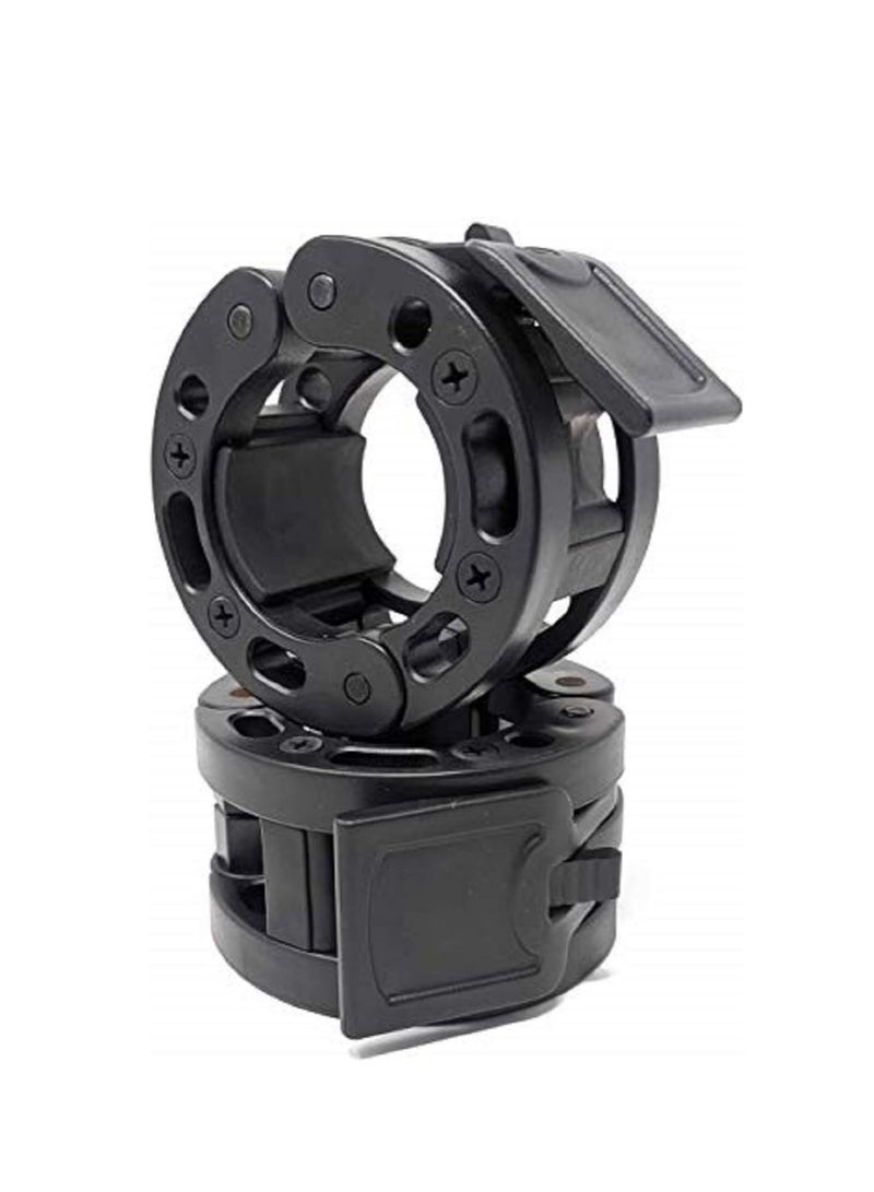 Barbell Clamps Collars Quick Release Pair of Locking Weight Clips Fit 2 Inch Barbell for Weightlifting - Image 1