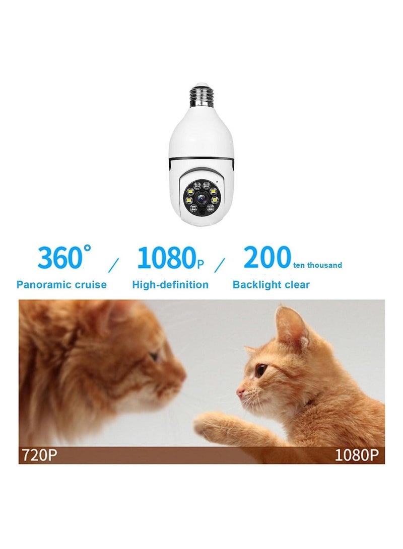 Bulb Camera 1080P Night Vision IP Camera PTZ Camera 4X Digital Zoom Monitor Home Security System WiFi Camera Full Color - Image 4