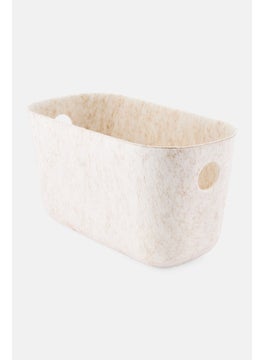 Muy Mucho Textured Side Handle Multi Purpose Storage Box, Beige  - Image 3