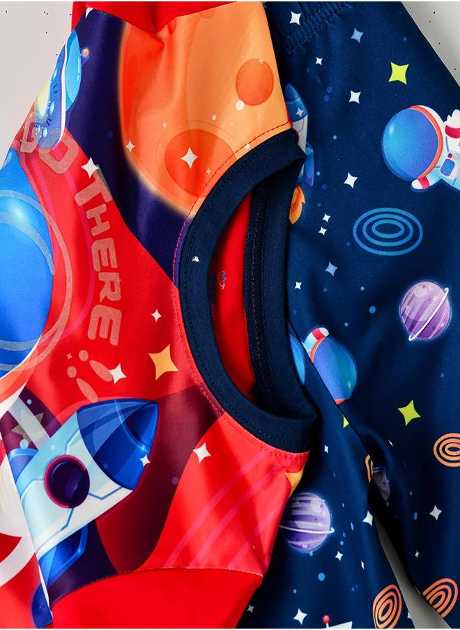 babyqlo Outer Space Glow-in-the-Dark Pajama Set for Boys