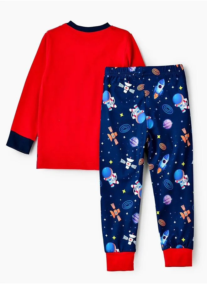 بيبي كلو Outer Space Glow-in-the-Dark Pajama Set for Boys