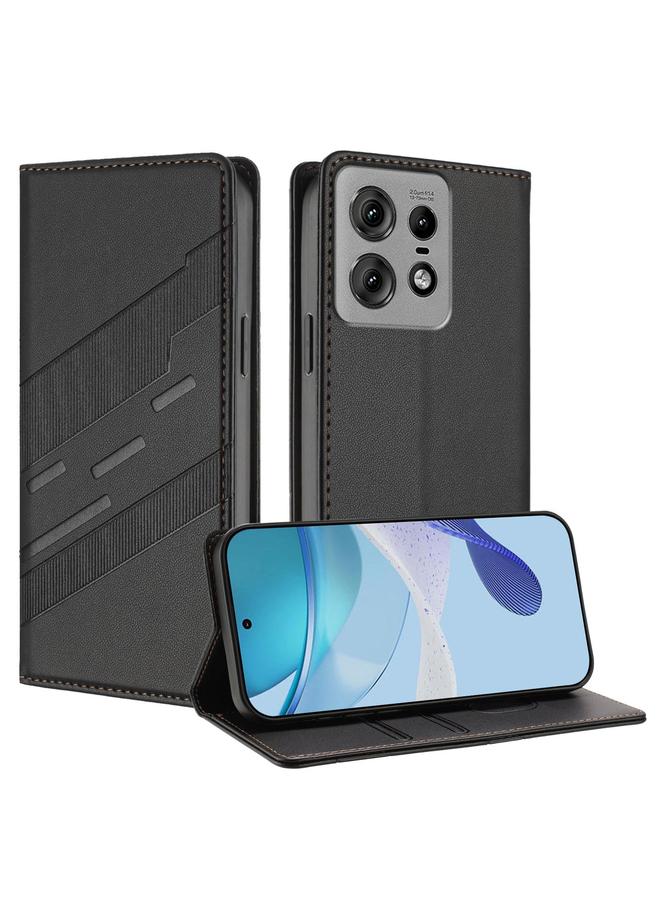 S-TOP Case For Motorola Edge 50 Pro Embossed Multi-functional Wallet Retro Leather Phone Case - Image 1