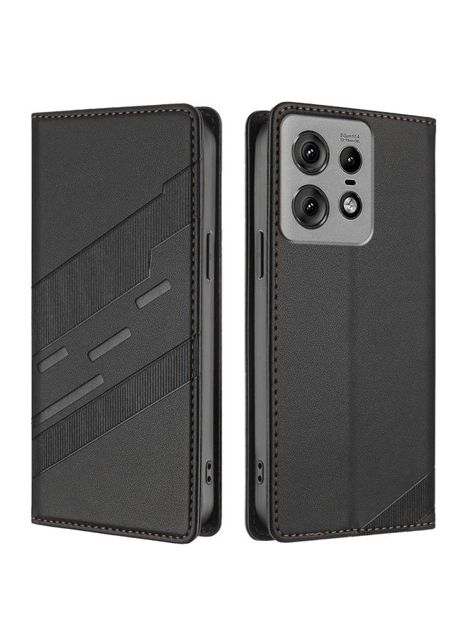 S-TOP Case For Motorola Edge 50 Pro Embossed Multi-functional Wallet Retro Leather Phone Case - Image 2