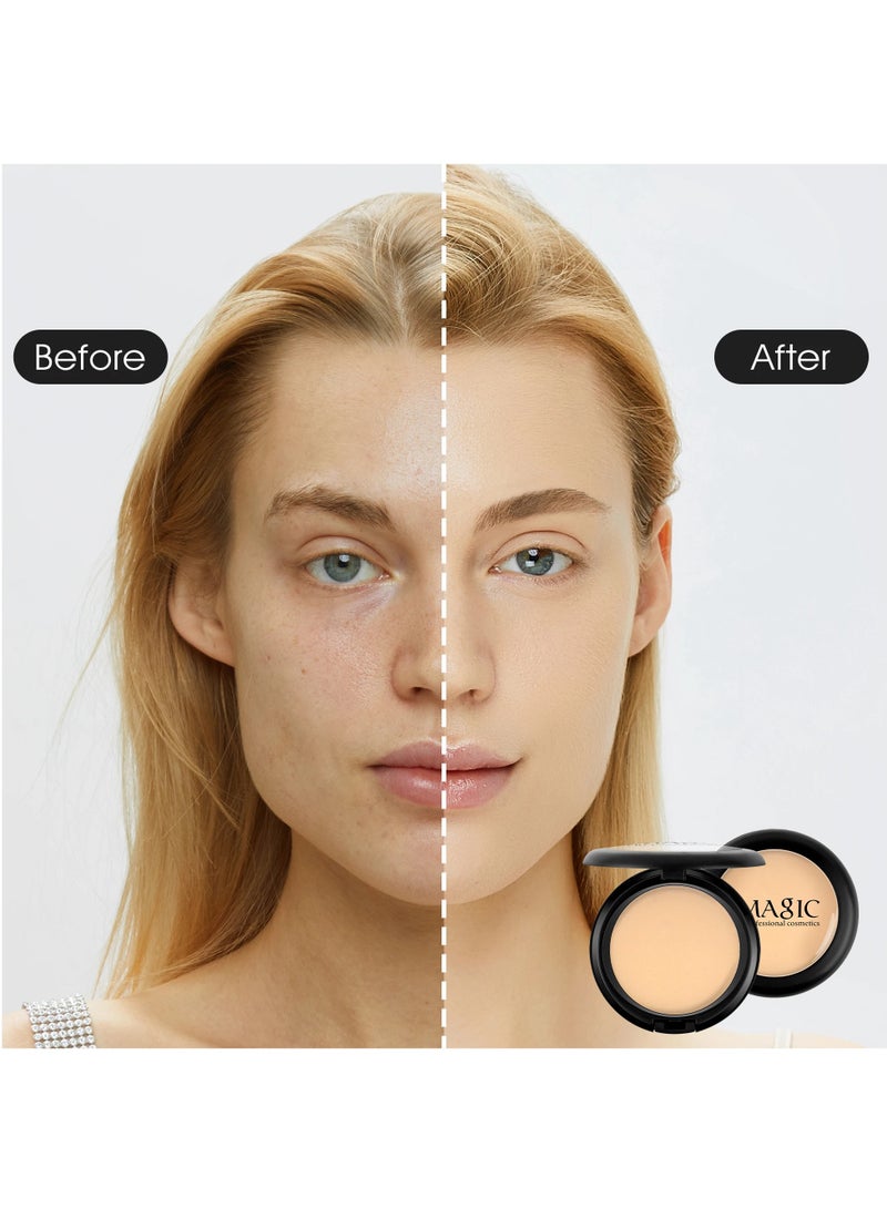 إيماجيك بودرة مضغوطة IMAGIC 4 ألوان | خفيفة الوزن، تغطية قابلة للبناء | لمسة نهائية غير لامعة لبشرة خالية من العيوب (Natural) - Image 4
