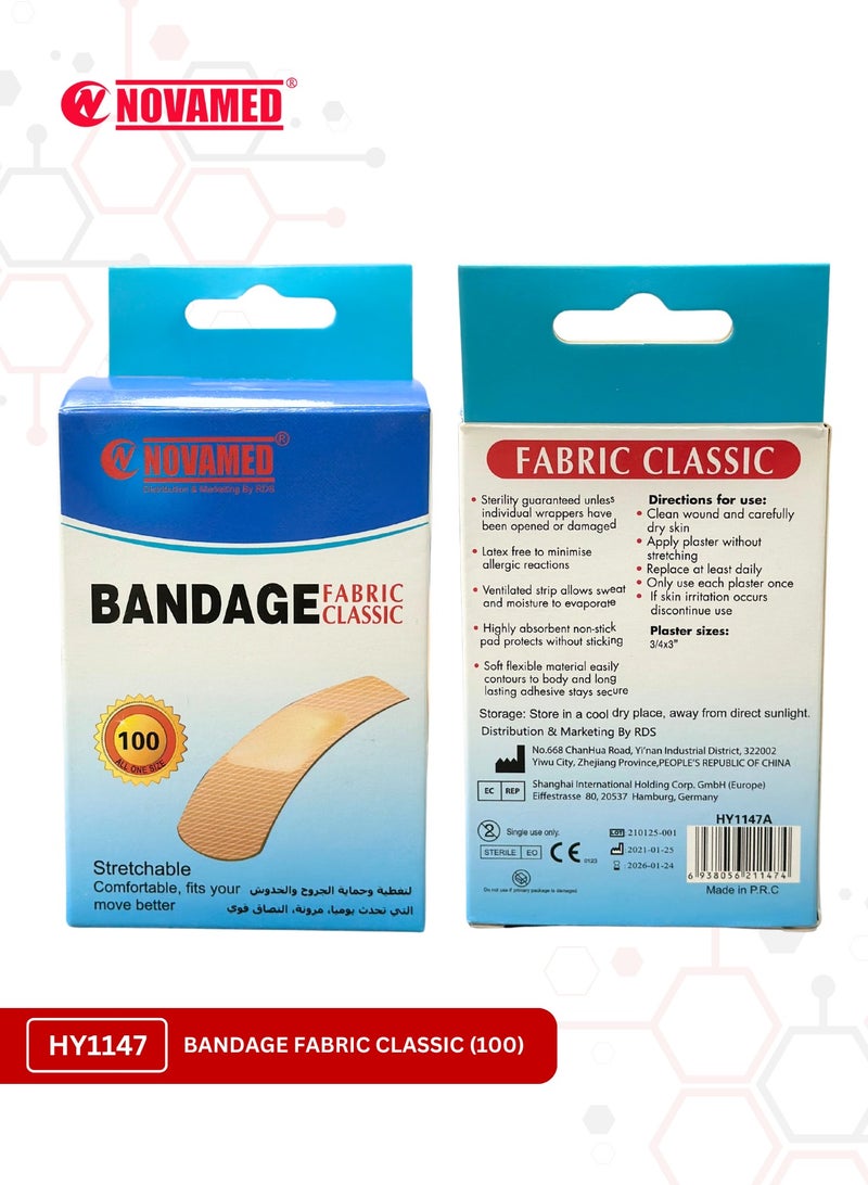 NOVAMED Bandage Fabric Classic 100 Pieces