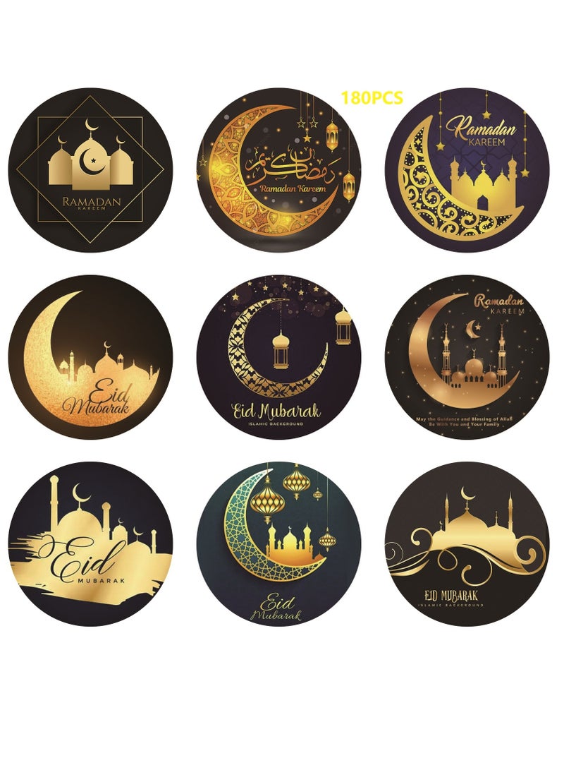 general 180 Pcs Eid Mubarak Stickers For Party Decorations Ramadan Sticker Kit Ramadan Kareem Labels For Eid Party Decorations