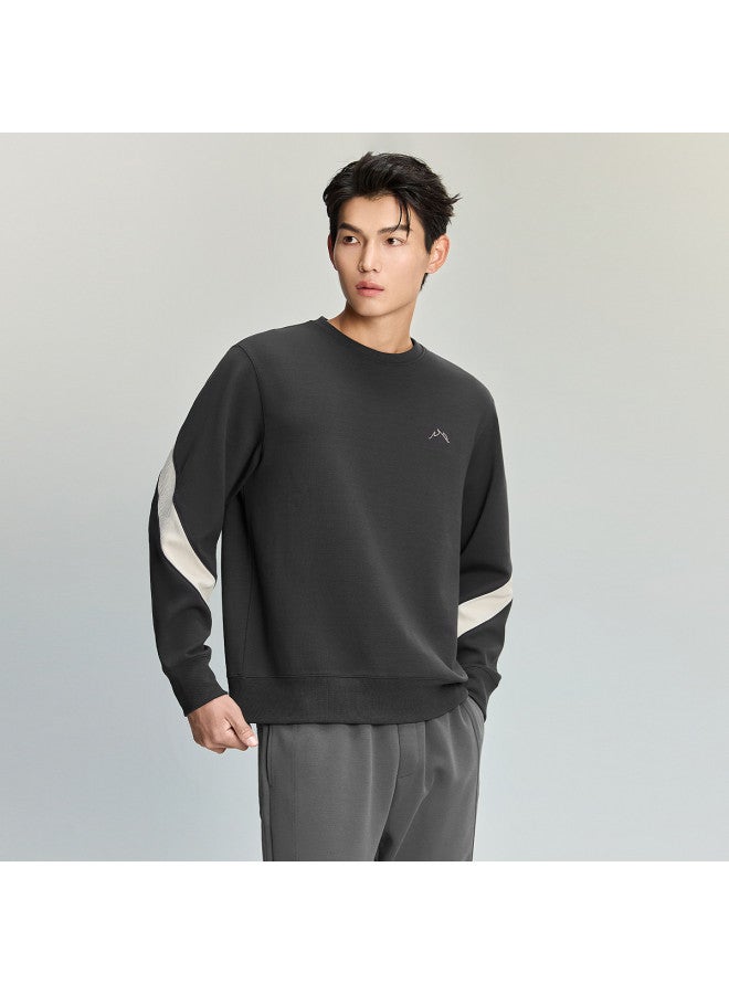 HLA Mountain Series】men's Round Neck Pique Sweatshirt, Same As Runway Style For Spring And Autumn Seasons - Image 4