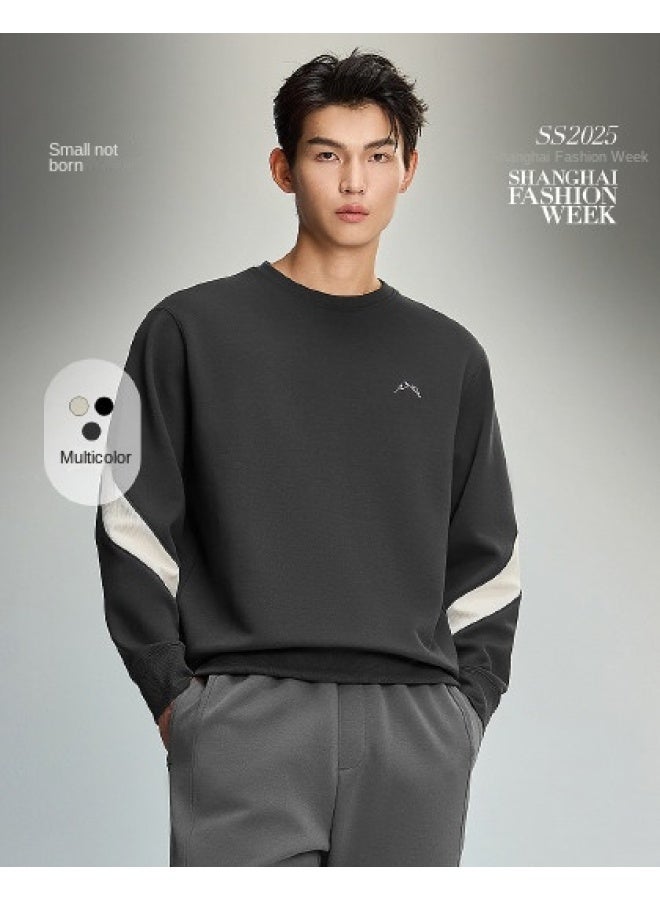 HLA Mountain Series】men's Round Neck Pique Sweatshirt, Same As Runway Style For Spring And Autumn Seasons - Image 1