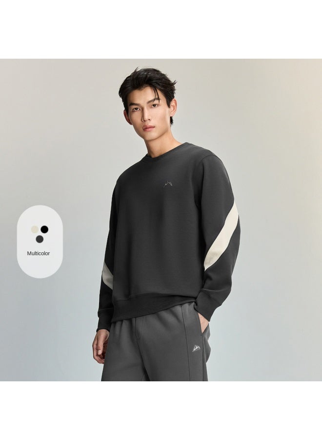 HLA Mountain Series】men's Round Neck Pique Sweatshirt, Same As Runway Style For Spring And Autumn Seasons - Image 3
