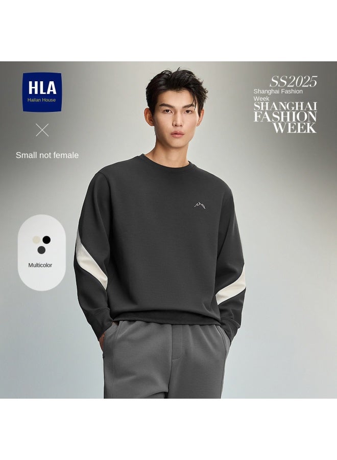 HLA Mountain Series】men's Round Neck Pique Sweatshirt, Same As Runway Style For Spring And Autumn Seasons - Image 2