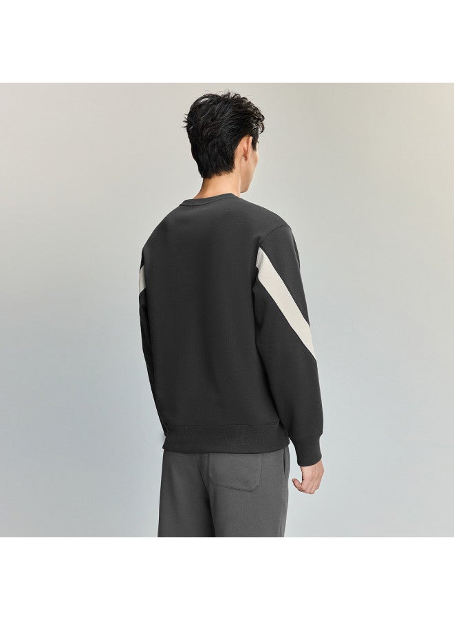 HLA Mountain Series】men's Round Neck Pique Sweatshirt, Same As Runway Style For Spring And Autumn Seasons - Image 5
