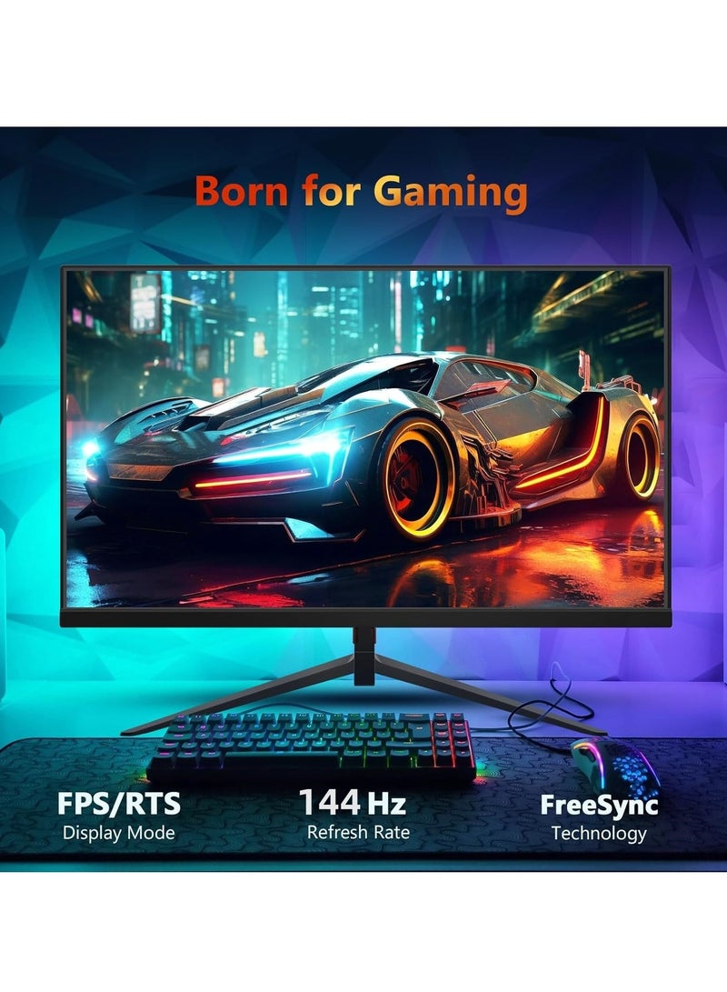 Ahuamty 24 Inch Gaming Monitor 144Hz FHD Computer Monitors VA 2800R 1080P Display Screen with Eye-Care Technology 99% sRGB, HDMI, DP - Image 2