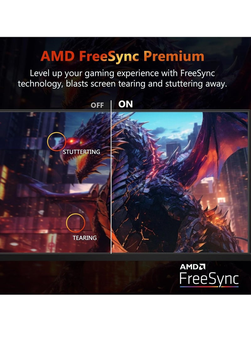 Ahuamty 24 Inch Gaming Monitor 144Hz FHD Computer Monitors VA 2800R 1080P Display Screen with Eye-Care Technology 99% sRGB, HDMI, DP - Image 3