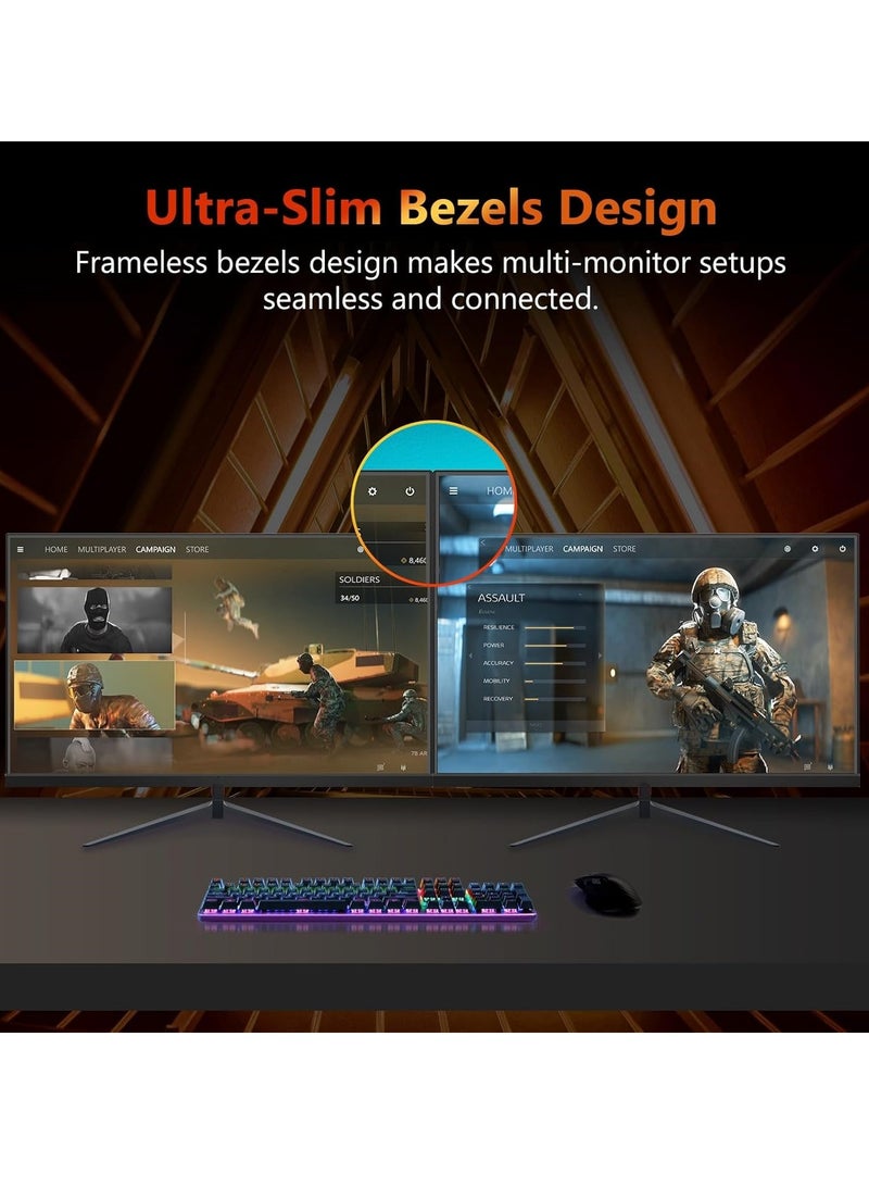 Ahuamty 24 Inch Gaming Monitor 144Hz FHD Computer Monitors VA 2800R 1080P Display Screen with Eye-Care Technology 99% sRGB, HDMI, DP - Image 4