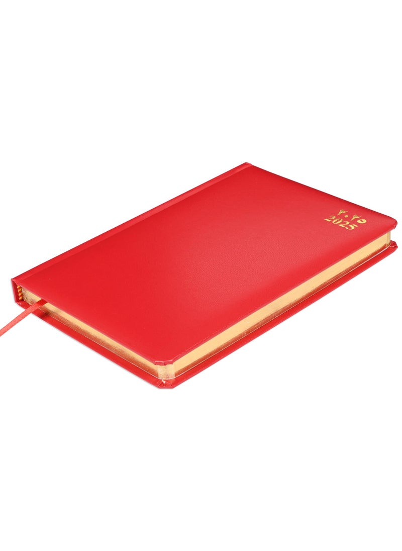 FIS FIS Golden Diary 2025 (Arabic/English) Red, A5 - FSDI23AEG25RE  - Image 1