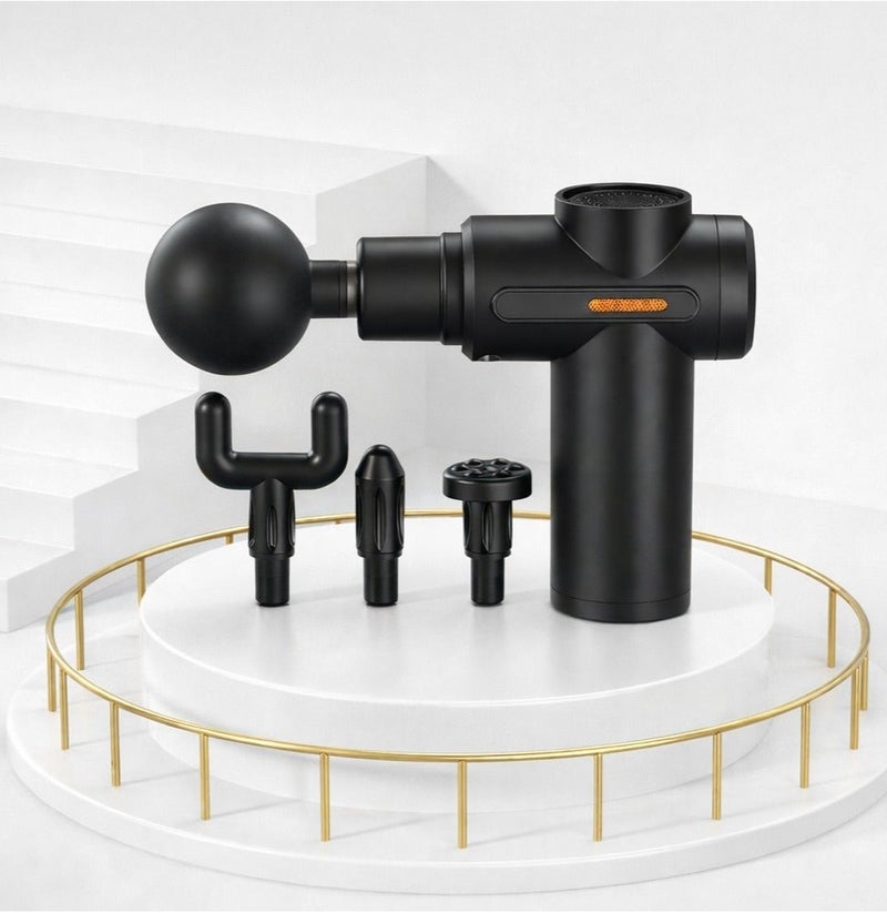 O2. Black Mini Massage Gun Percussion Deep Tissues Muscle Massager Gun With 6 Speeds Massage Device Super Quiet Portable Electric Handheld Body Massager For Back Neck Pain Relief - Image 2