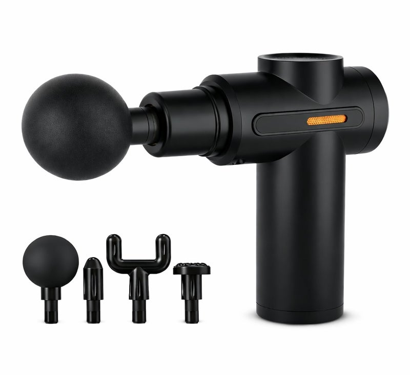 O2. Black Mini Massage Gun Percussion Deep Tissues Muscle Massager Gun With 6 Speeds Massage Device Super Quiet Portable Electric Handheld Body Massager For Back Neck Pain Relief - Image 1