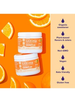 Ultima Replenisher Daily Electrolyte Drink Mix – Orange, 30 Servings – Hydration Powder with 6 Key Electrolytes & Trace Minerals – Keto Friendly, Vegan, Non- GMO & Sugar-Free Electrolyte Powder  - Image 4