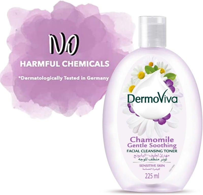 Dermoviva Chamomile Gentle Soothing Facial Cleansing Toner - 225 ml - Image 4