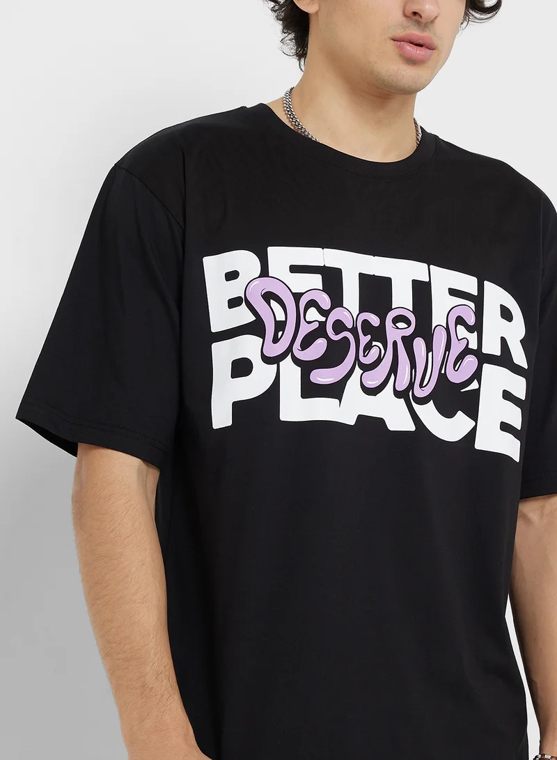 Seventy Five Printed Crew Neck T-Shirt