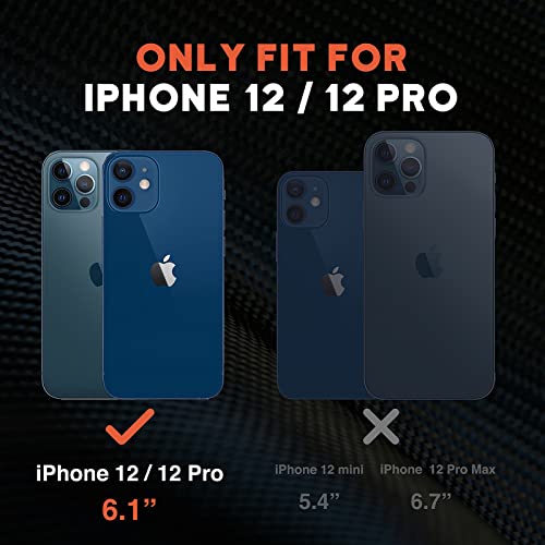 NTG Military Shockproof iPhone 12 Case [2 Layer Structure][Military Grade Anti-Drop] Hard Slim iPhone 12 Phone Case, Shockproof Protective Phone Case for iPhone 12 (6.1 inch), Black - Image 2