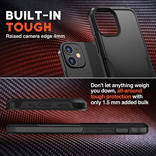 NTG Military Shockproof iPhone 12 Case [2 Layer Structure][Military Grade Anti-Drop] Hard Slim iPhone 12 Phone Case, Shockproof Protective Phone Case for iPhone 12 (6.1 inch), Black - Image 3