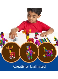 StepsToDo Math Cubes & Face Plates (Pack Of 100). Foundation Kit. With Activity Guide & Pen. Number Building Block. Counting Interlinking Cubes. Creative Fun And Learn For 3+ Years  - Image 5