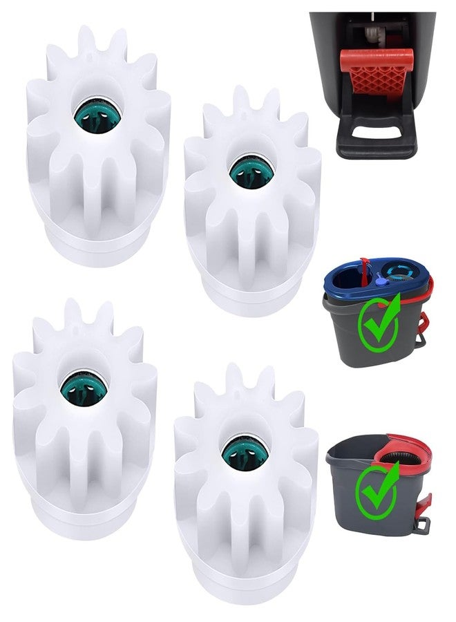 YWSHF Spin Mop Bucket Gear Easy Mop Pedal Broom Bearing Gears Repair Compatible with Ocedar Vilida, One Way Clutch Bearing Bucket Gear Sprockets for Spin Mop Bucket (4PCS Gears) - Image 1