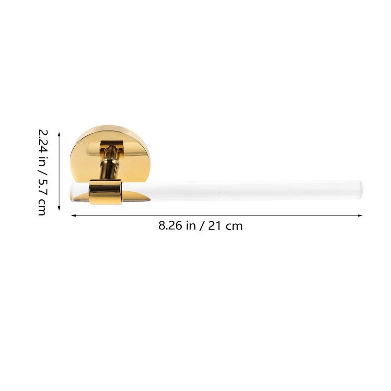 Punch Free Wall Mounted Bathroom Towel Bar Heavy Duty Adhesive Gold Single Arm Towel Rail 20 Inch - Image 3