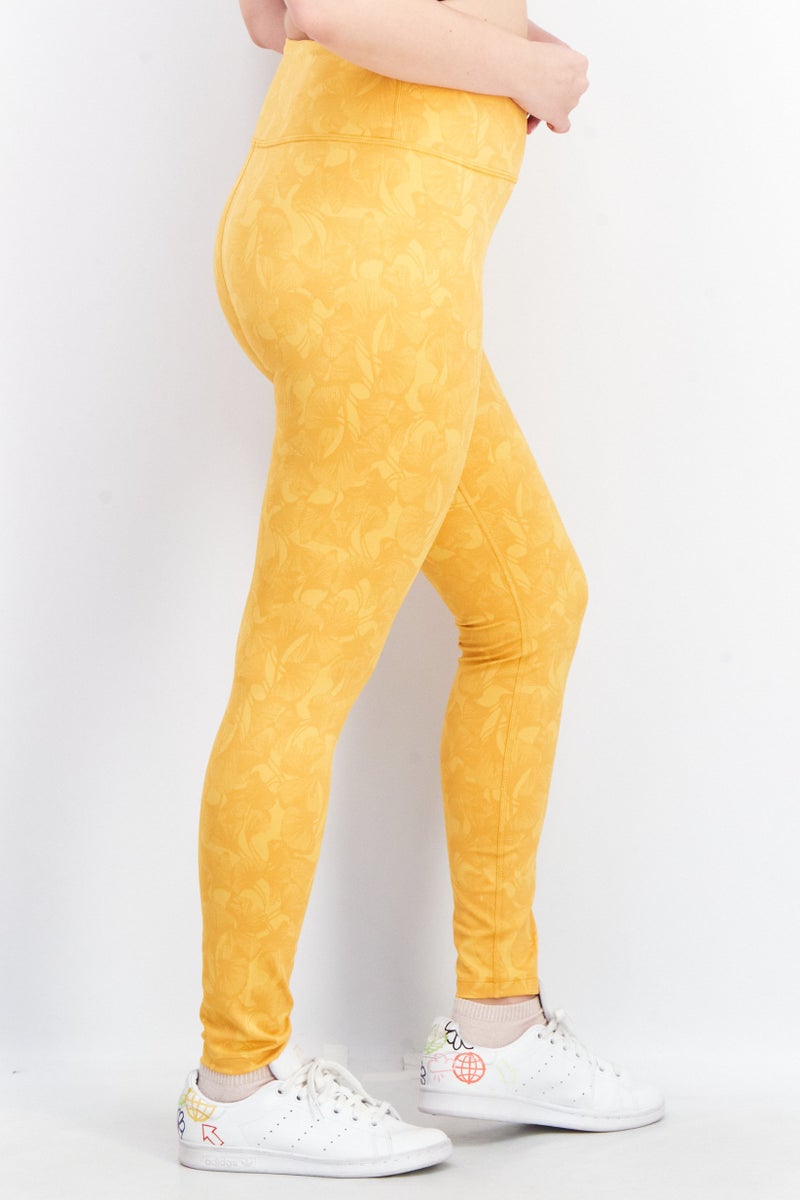 asics Women Sportswear Fit Training Leggings, Mustard - Image 3