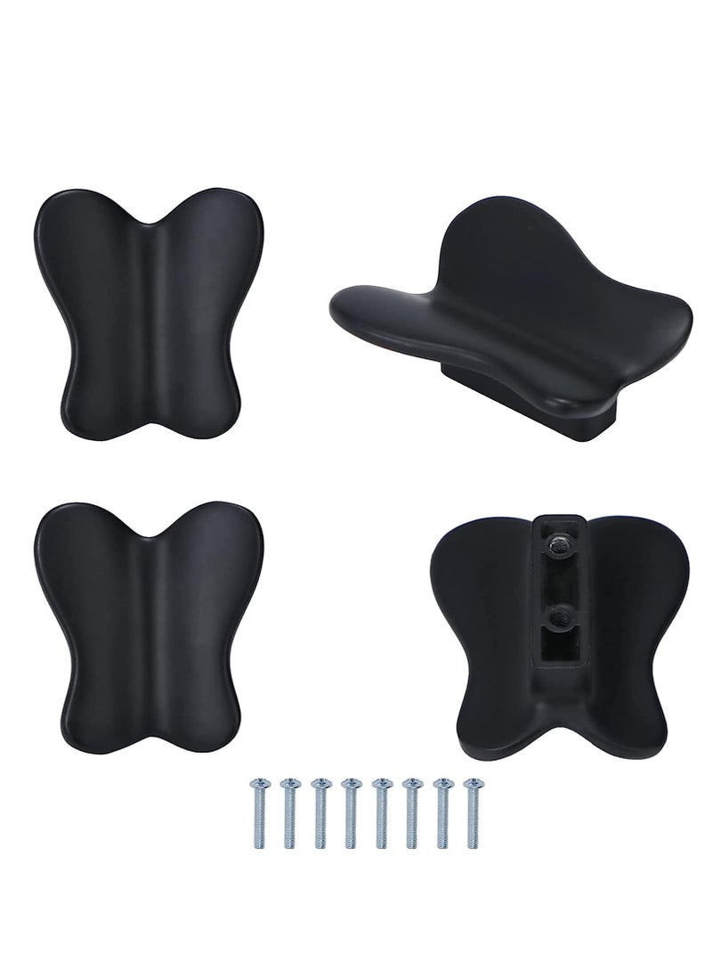 SYOSI Cabinet Knobs Drawer Dresser Pulls Animal Hardware Alloy Handles Furniture Cupboard Wardrobe Door Handle Butterfly 4 Pcs Black - Image 1