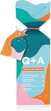 Q+A QA Skincare Heroes Gift Set Bundle Giftset contains Hyaluronic Acid Hydrating Cleanser 75ml Vitamin C Brightening Serum 30ml Ceramide Face Cream 50g and Niacinamide Daily Toner 100ml - Image 4
