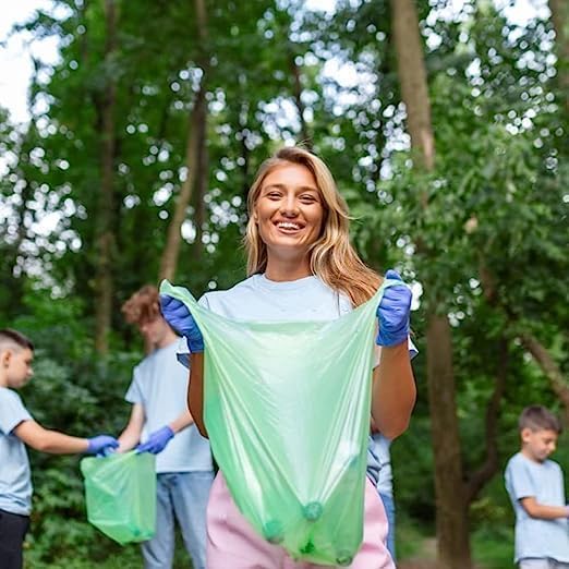 ECOSAC ECOSAC Kachra Sack Biodegradable Garbage Bags with Ties LeakProof Durable Trash Bags Small Size 17 x 19 Inches 30 Rolls EcoFriendly Waste Disposal Multipurpose Use Pack of 12 - Image 4