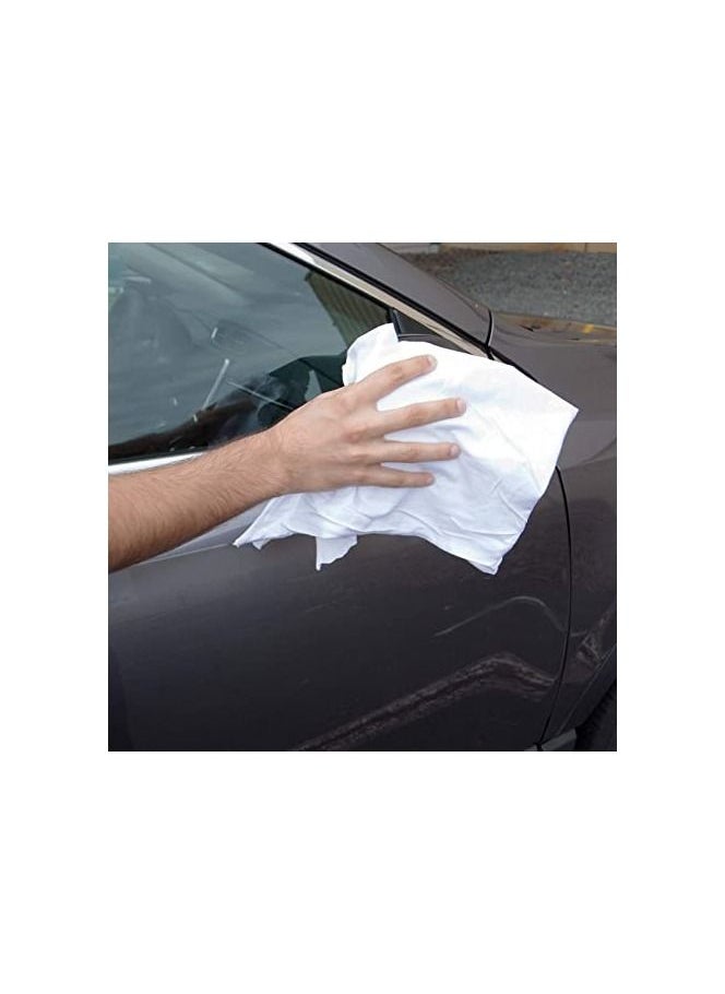 AQSON - White Cotton Cleaning Rags for Kitchen Countertops, Tabletops, and Spills etc.(10kg) - Image 1