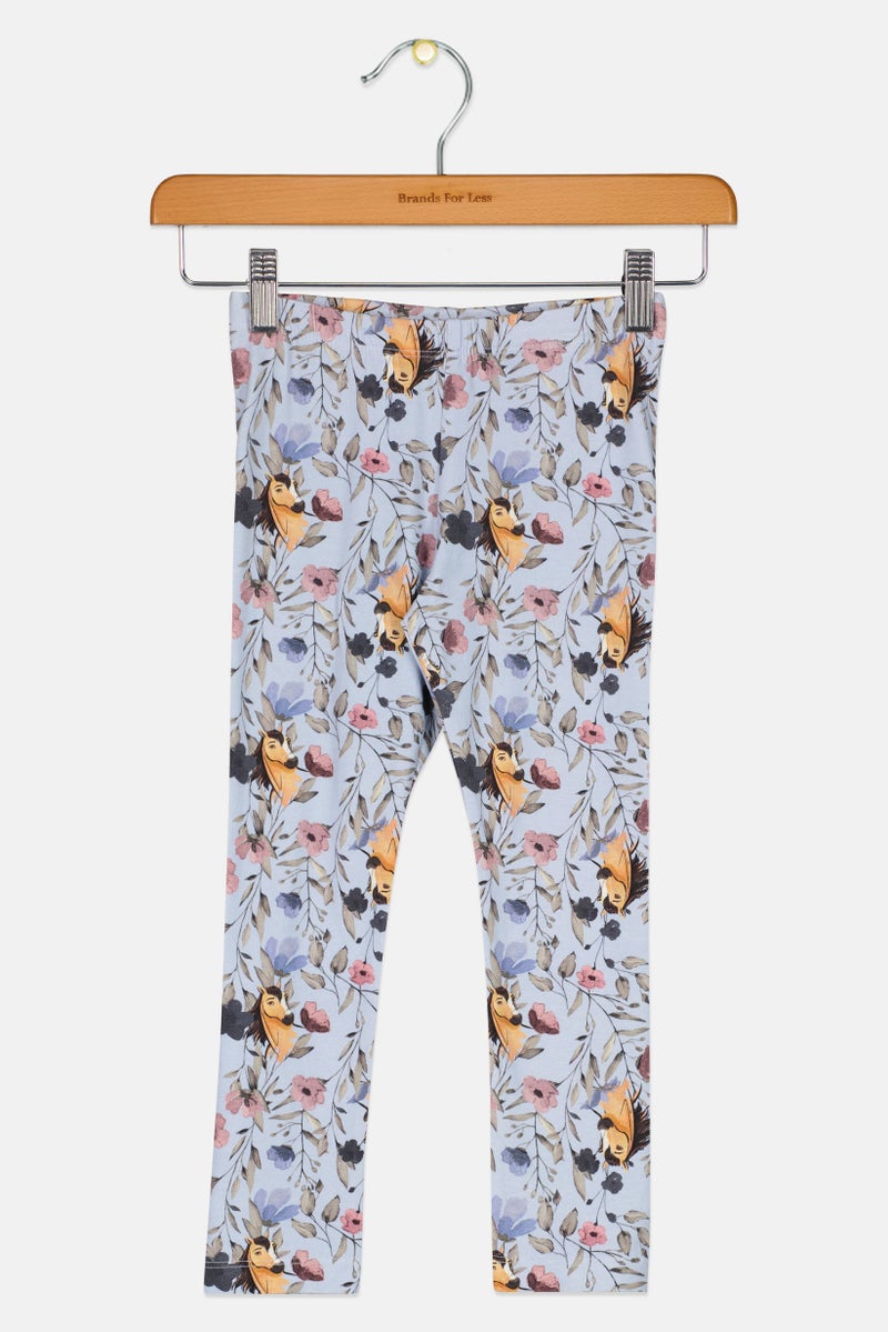 NAME IT Toddlers Girl Floral Print Leggings, Multicolor - Image 1