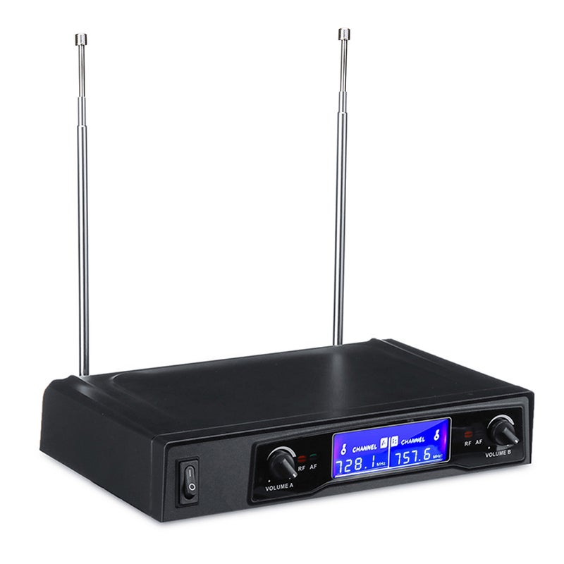 Karaoke Microphones UHF Professional 2 CH Cordless Dual Handheld Microphone Digital LCD Display Mic System Set for Party Wedding Church Meeting Speech - Image 2