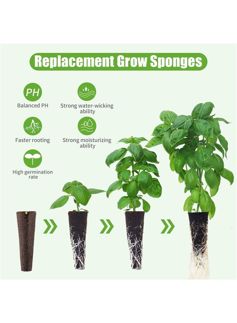 Aikanbo Grow Sponges 50 Pcs，Hydroponics Replacement Root Growing Sponge，Seed Pods Garden Cube Sponge Alternative for Garden Seed Starting Pod Planting System Plants - Image 2