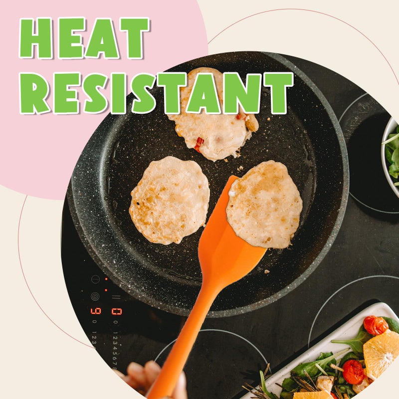 Hsei 54 Pieces Silicone Spatulas 8.1 Inch Rubber Spatula Heat Resistant Non Stick Flexible Cooking Scraper Baking Mixing Tool with Stainless Steel Inside for Kitchen Cookware Dishwasher Safe  9 Colors - Image 4