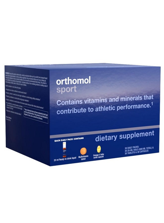 أورثومول Orthomol Sport، إمداد لمدة 30 يومًا، مكمل غذائي رياضي ممتاز يحتوي على فيتامينات A وB وC وD وE والزنك واليود والإنزيم المساعد Q10 وL-Carnitine وأوميغا 3 والمعادن الأساسية للحصول على أداء مثالي - Image 3