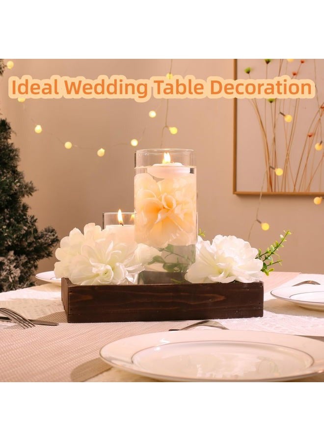 WPPNSY 24 Pcs Floating Candles for Centerpieces and Floating Flowers Artificial Flowers Head Vase Filler for Party Home Table Wedding Centerpieces Decoration (Champagne) - Image 2