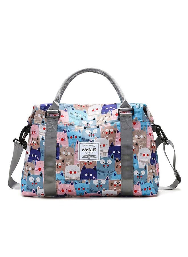 NWLR NRW Travel Duffle Bag Weekender Overnight Bag Gym Tote Bag with Dry and Wet Separated Pocket for Women Girls Shoulder Bag Workout Duffel Bag Water Resistant, Cute Cats, Trolley Sleeve Bag - Image 1