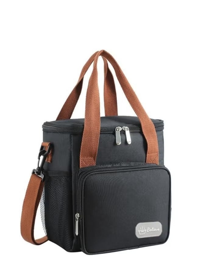 جوسيردا® أكياس الغداء القابلة لإعادة الاستخدام معزولة حقيبة الغداء كبيرة تبريد حقيبة الكبار، الرجال والنساء، مزدوجة سطح تبريد حقائب اليد للمكتب / نزهة / الصيد / المدرسة - Image 1