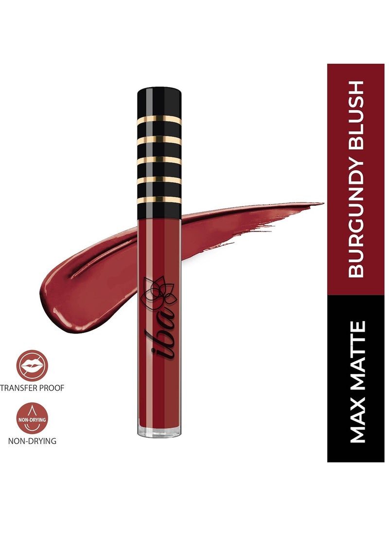 Iba Iba Maxx Matte Liquid Lipstick Shade Burgundy Blush 2.6Ml  - Image 2