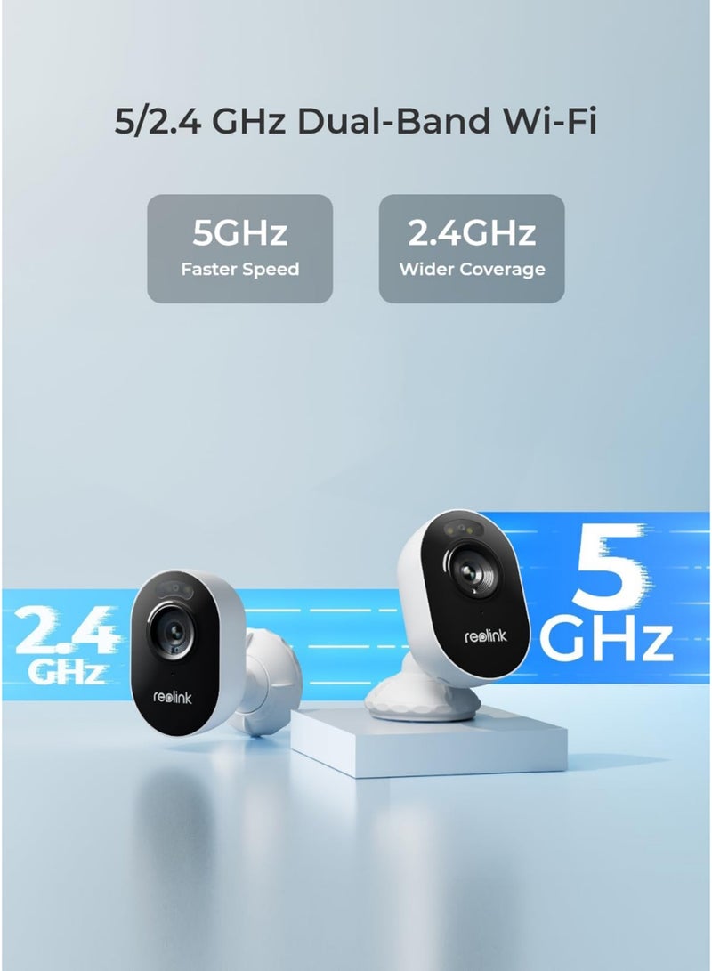ريولينك كاميرا أمان خارجية لاسلكية لوموس 2K، رؤية ليلية ملونة محسّنة بدقة 4MP مع ضوء كشاف، كاميرا تعمل بتقنية WiFi مزدوجة النطاق 2.4/5GHz، كشف ذكي للأشخاص/المركبات/الحيوانات، محادثة ثنائية الاتجاه، تخزين محلي - Image 5