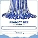 Huskein 100 PCS Blue Mardi Gras Beads Necklaces 33 Metallic Patriotic Carnival Beaded 4th of July Costume Necklaces Bulk Mardi Gras Accessories Set for Gender Reveal Parade Throws Party Decorations - Image 4