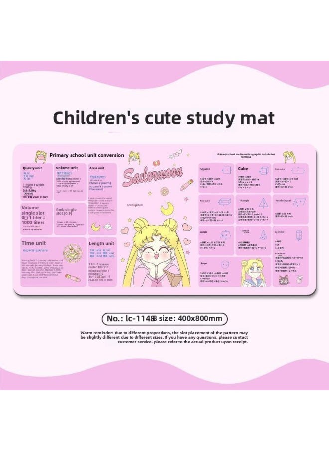 Study Desk Mat Oil-Proof Wash-Free Children's And Students Special Writing Desk Desktop Protection Mat Computer Office Tablecloth-Color:400x900mm-Pattern:Beautiful Girl [anti-fouling, Odorless And Easy To Scrub]  - Image 1